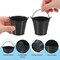 8 Pcs Mini Galvanized Bucket (Black) 2.36"L x 1.65"W x 2"H